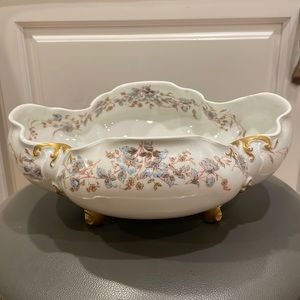 VINTAGE HAVILAND H & CO LIMOGES FRANCE HOLSTEIN DUREN KOLN FLORAL LEAF BOWL
